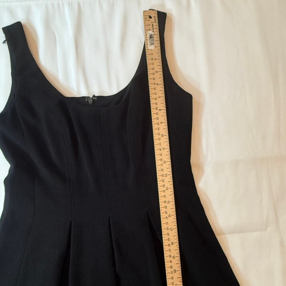 Nine West Black Fit & Flare Dress Tweed Hem Sleeveless Cocktail Career Size 2 - Picture 14 of 16